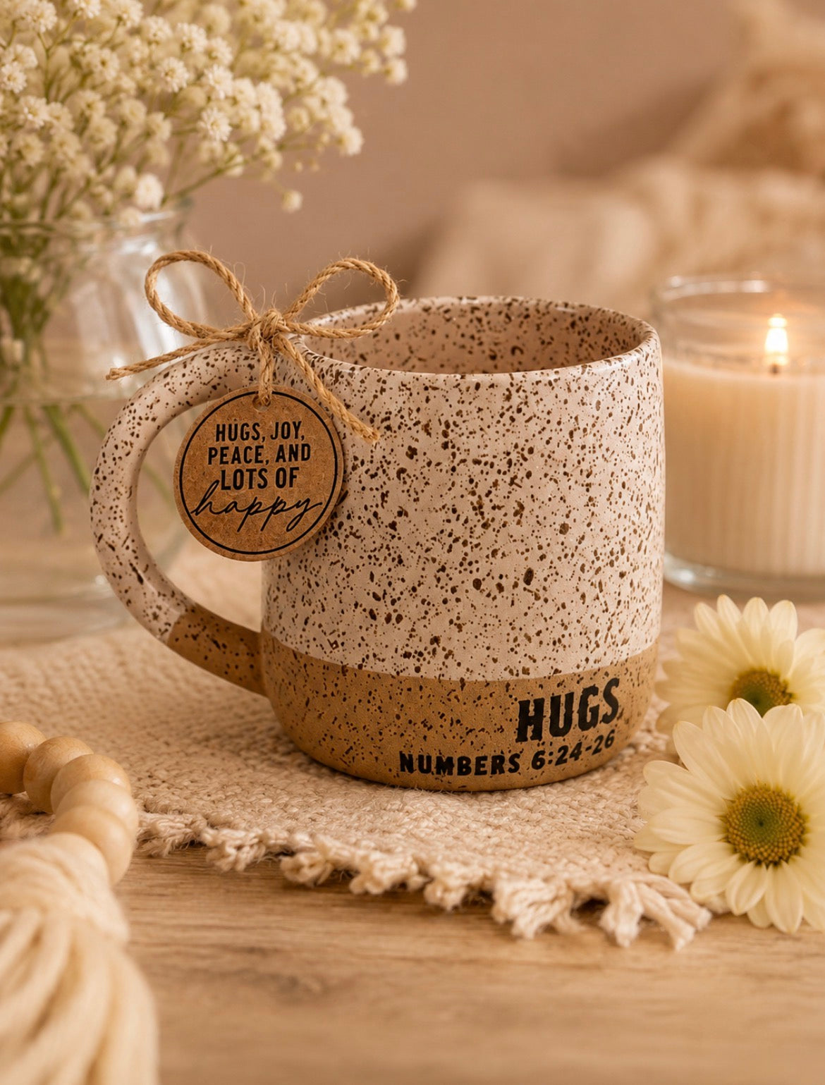 Speckled Stone 'Hugs" Mug 18Oz