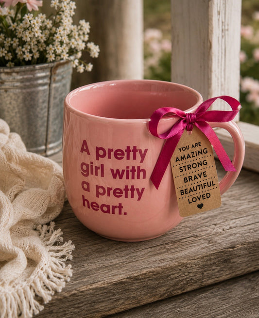 "A Pretty Girl Pretty Heart" Mug 18Oz