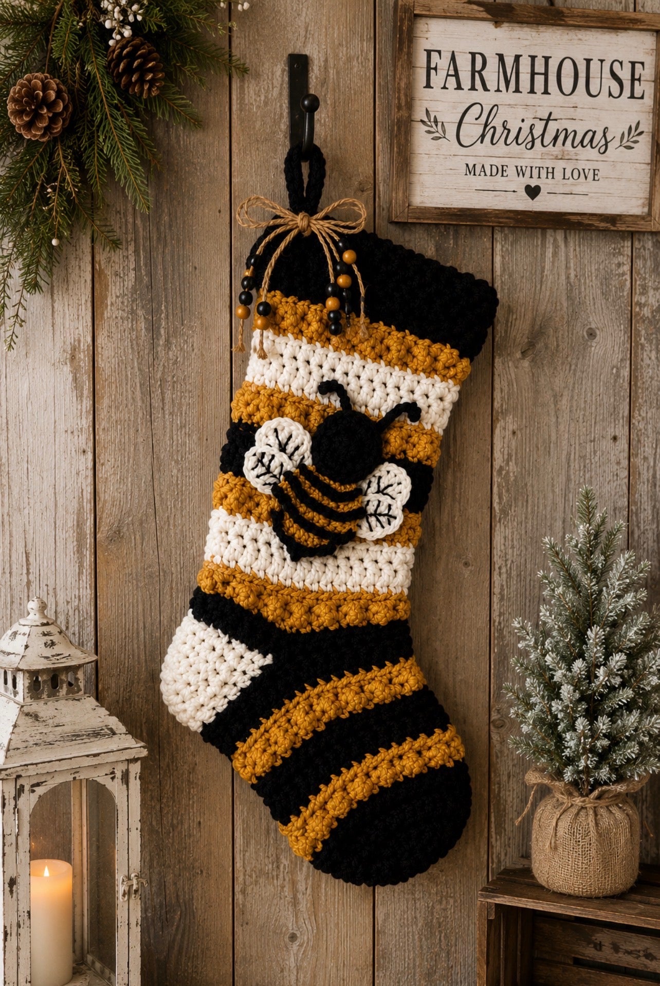 Front Porch Farmhouse Bee Stocking
