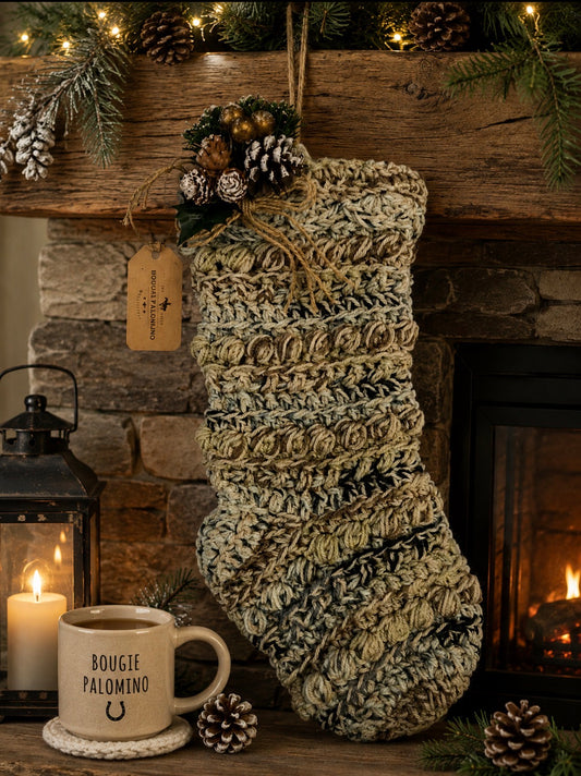 Handmade Crochet holiday stocking