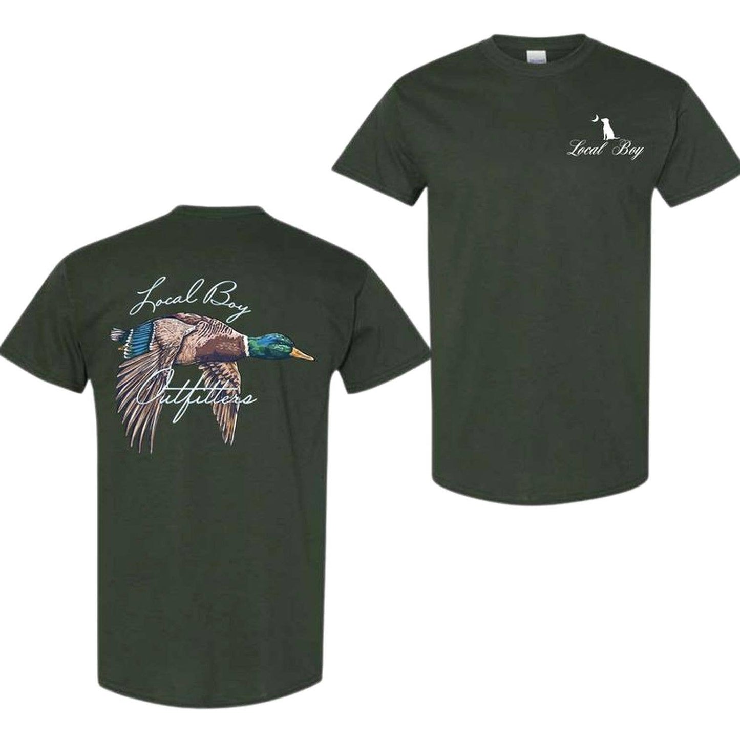 Local Boy Outfitters Mallard Duck Flying T-Shirt for Hunters